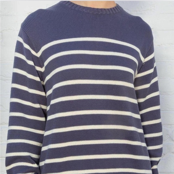 Brandy Melville Navy and White Striped Sweater - Picture 1 of 6